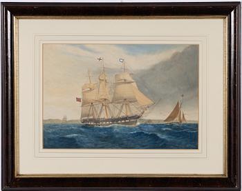 Thomas Goldsworth Dutton, A Blackwall Frigate in Choppy Seas.