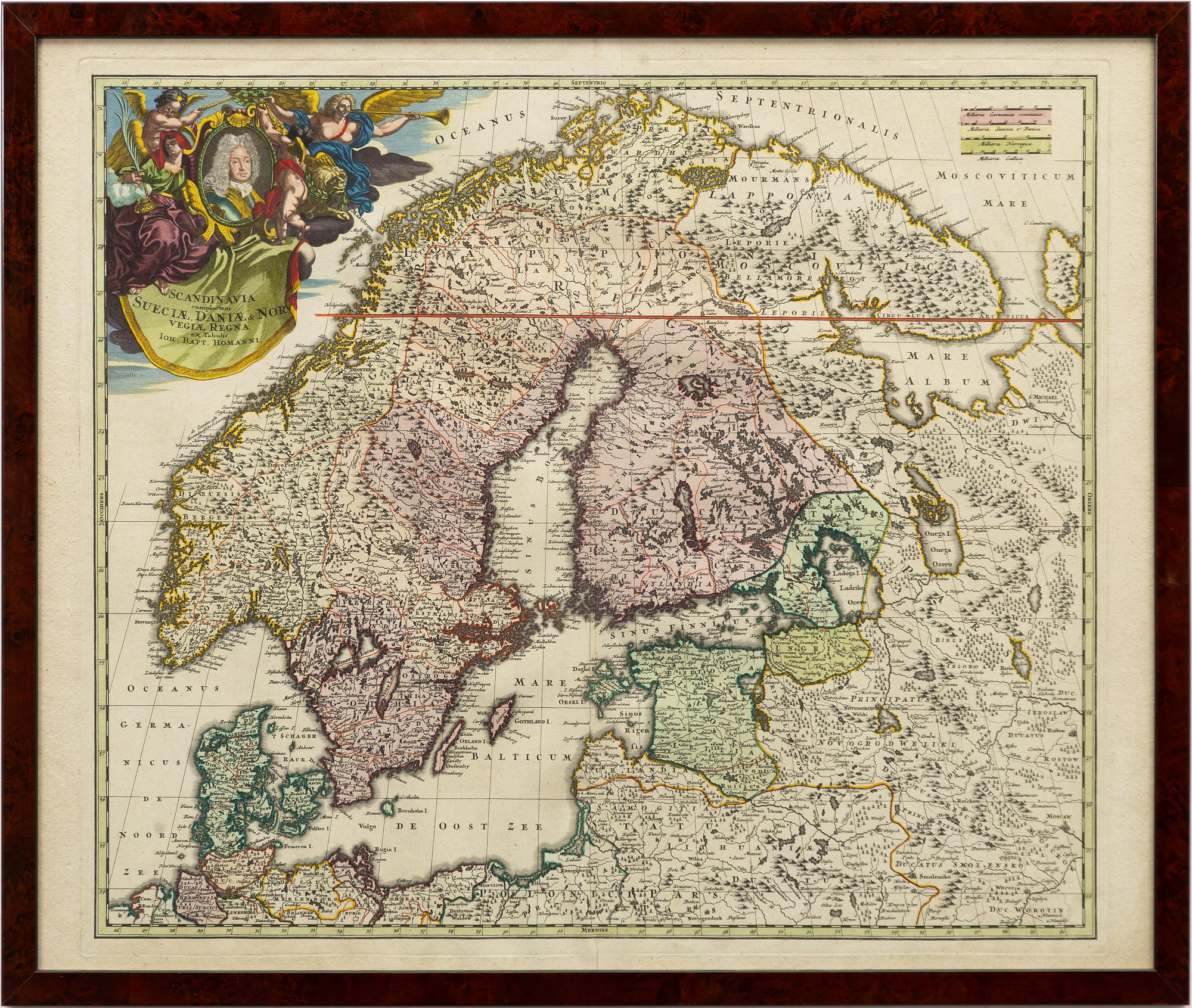 Johann Baptist Homann, "Scandinavia".