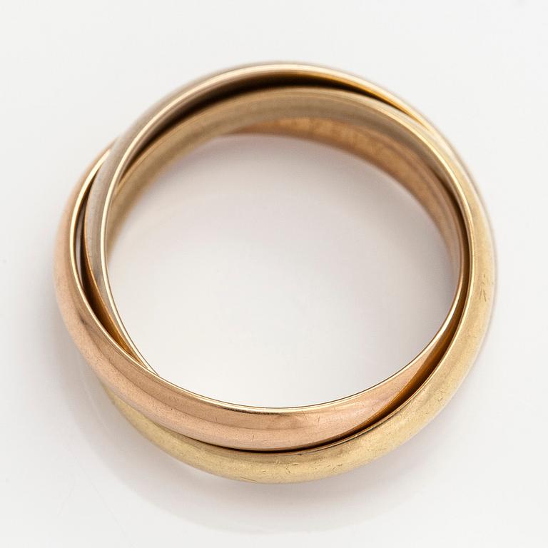 Cartier, ring, "Trinity", 18K guld i tre färger.