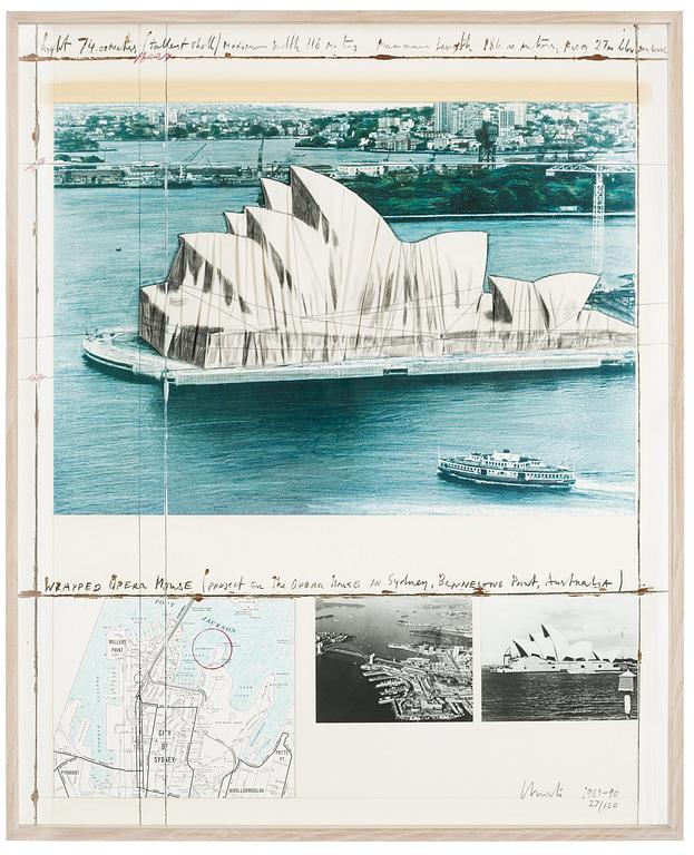 Christo & Jeanne-Claude, "Wrapped Opera House (Project for the Opera House in Sydney, Bennelong, Australia)".
