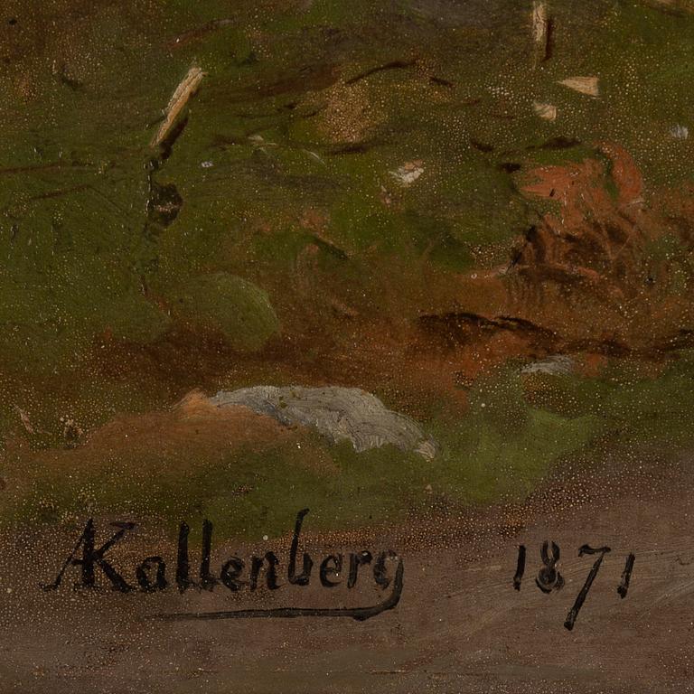 Anders Kallenberg, olja på duk, signerad och daterad 1871.