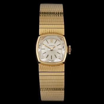 DAMARMBANDSUR, guld 18k, Tissot, manuell. Tot ca 43 gram.