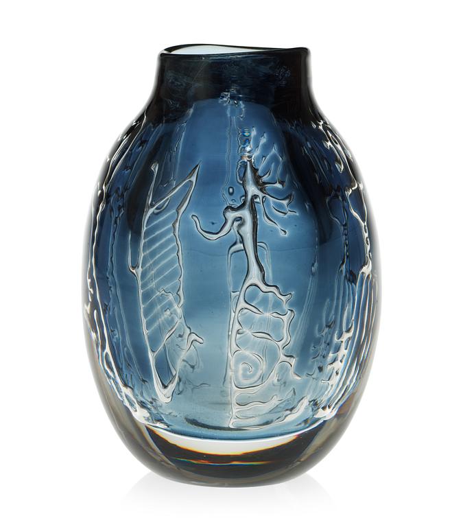 An Edvin Öhrström Ariel glass vase, Orrefors 1954.