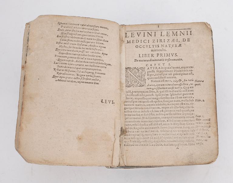 BOK, "De miraculis occultis naturae libri IIII", Levinus Lemnius, Frankfurt, 1640.