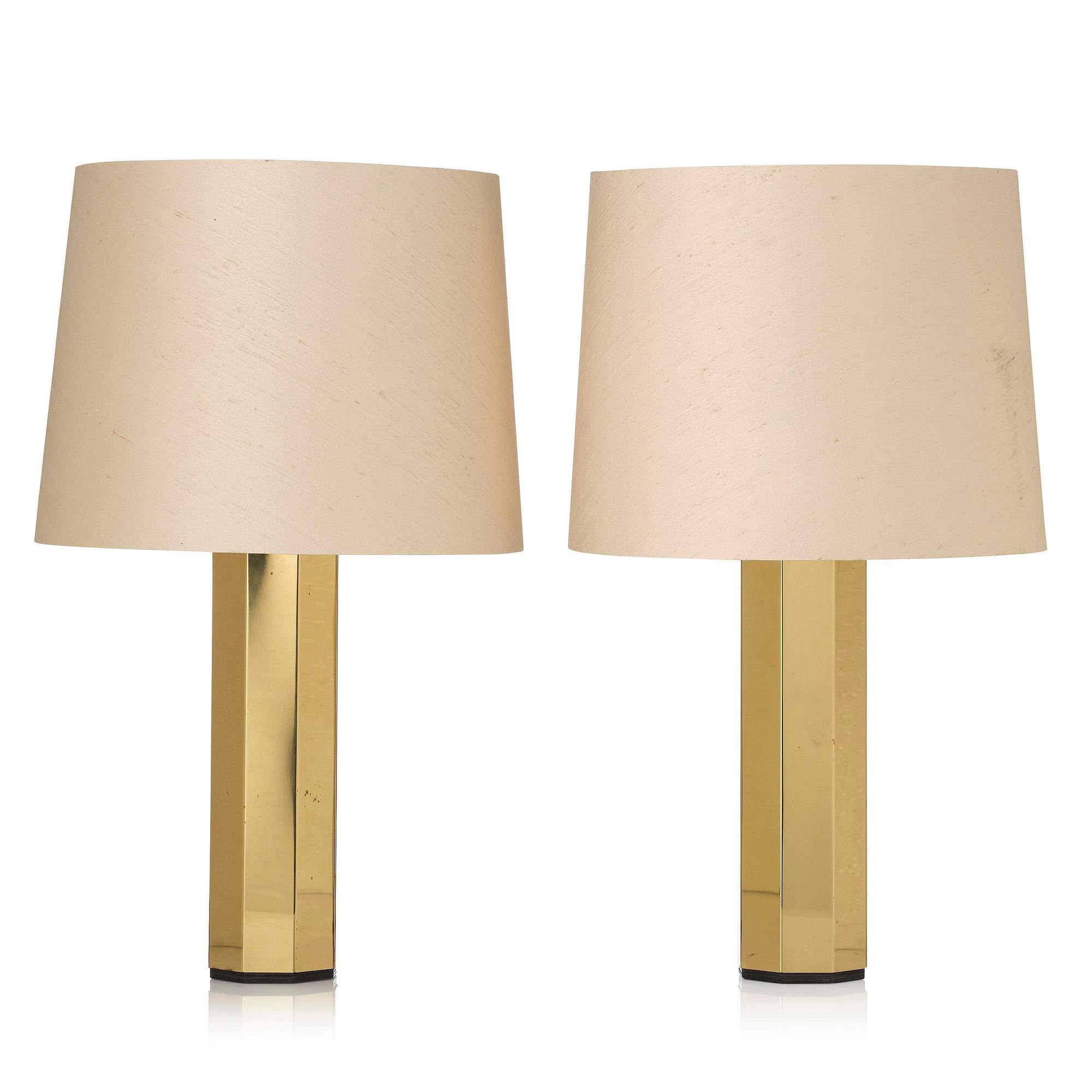 Hans-Agne Jakobsson, a pair of table lamps model B 203/36, Hans-Agne Jakobsson AB, Markaryd, 1960s-70s.