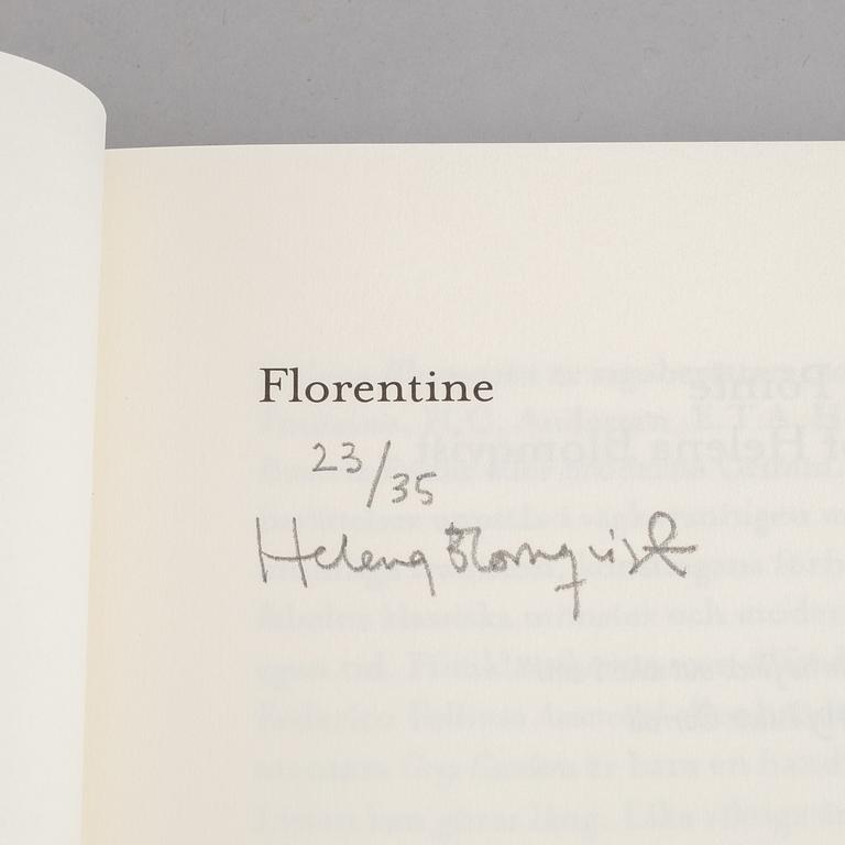 Helena Blomqvist,  bok bibliofilutgåva med pigment print, upplaga 35 ex, bok signerad och numrerad 23/35.