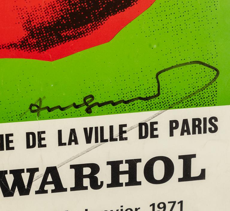 ANDY WARHOL, a 'Cow' exhibition poster, signed.
