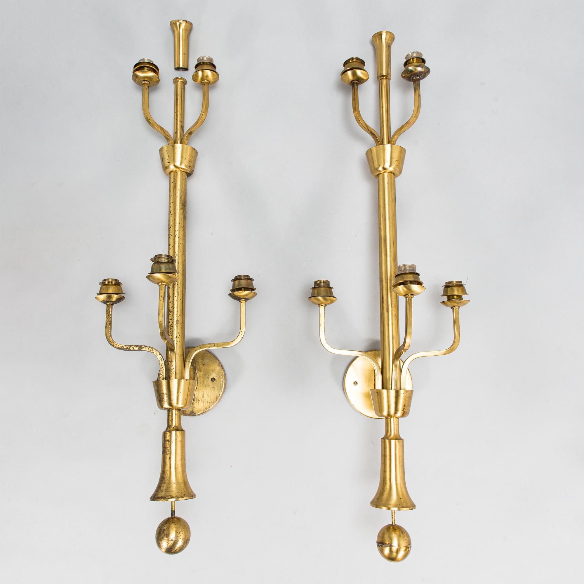 Paavo Tynell, a pair of 1940's wall lights for Taito.