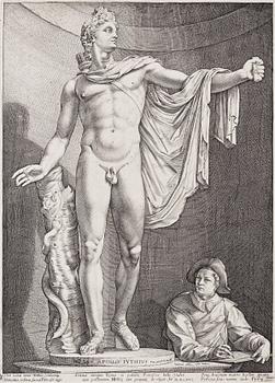 938. Hendrick Goltzius, "Apollo Belvedere" (Apollo Pythius).