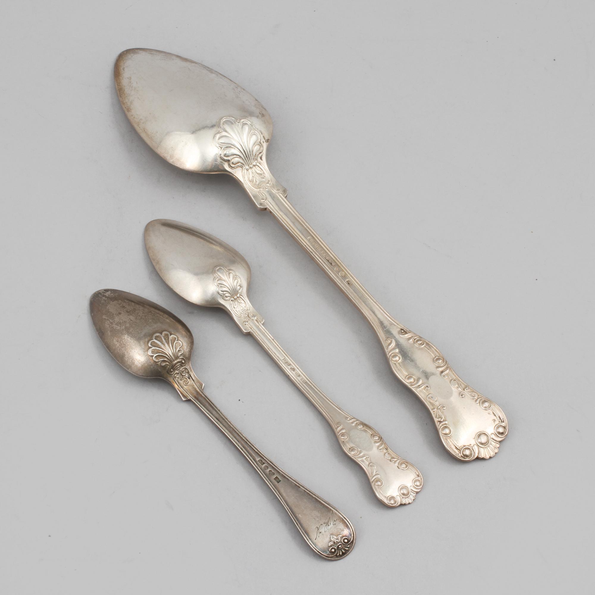 SKEDAR, 18 st, silver, Sverige, 1800-tal, vikt 734 gram.