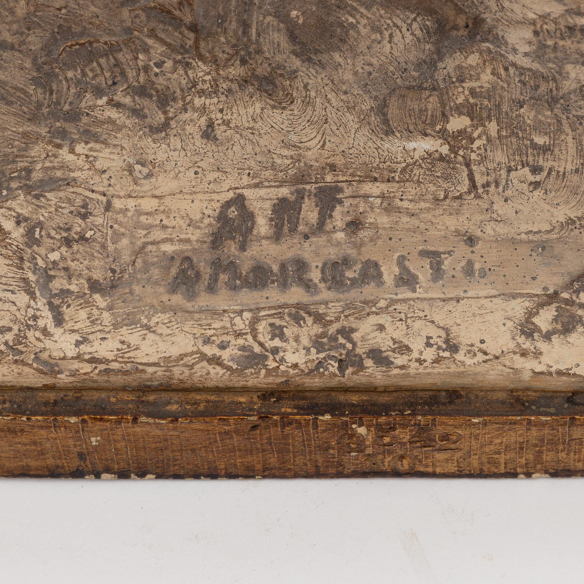 Antonio Amorgasti, efter. Skulptur, terracotta, bär signatur.