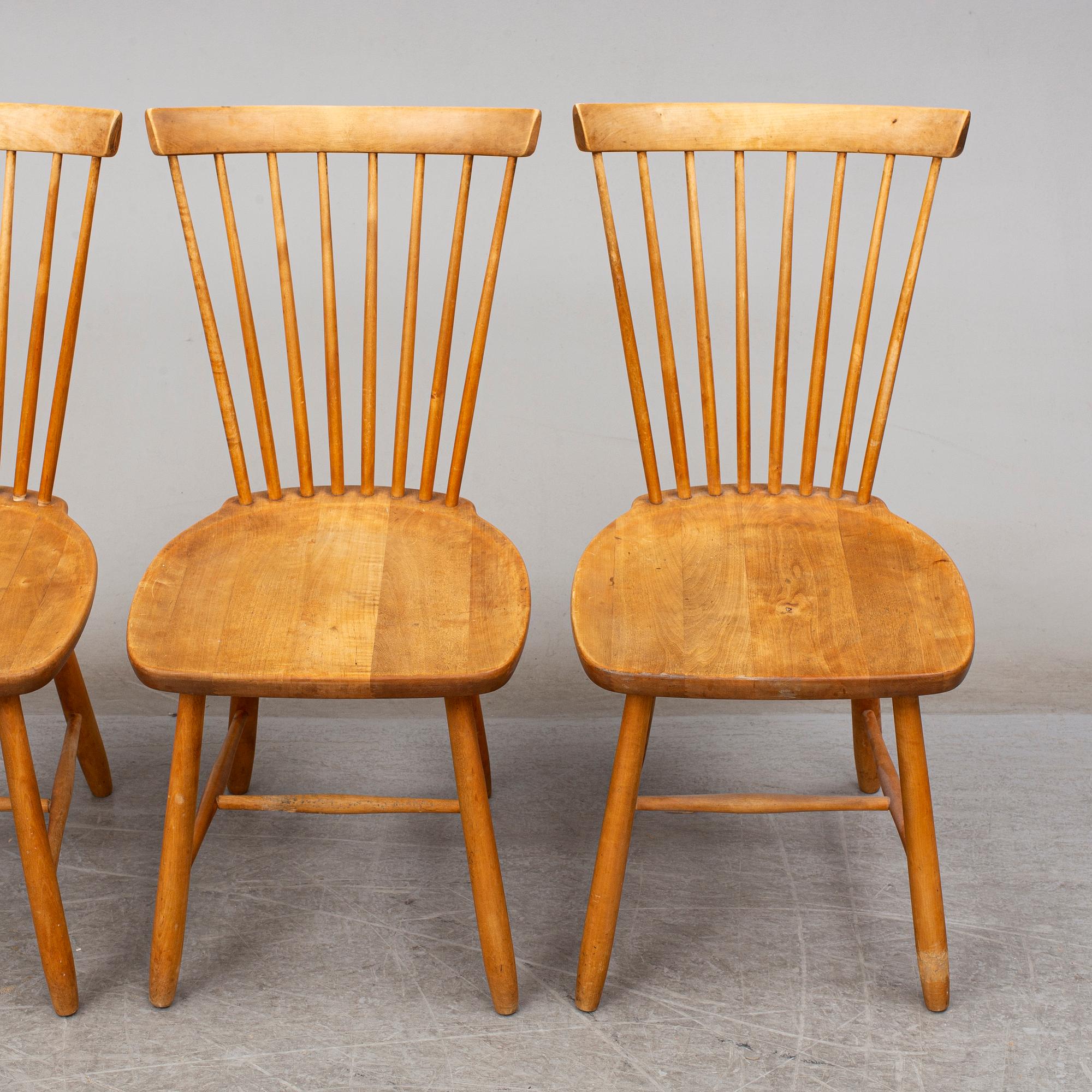 CARL MALMSTEN, stolar, 4 stycken, "Lilla Åland", 1900-talets andra hälft.