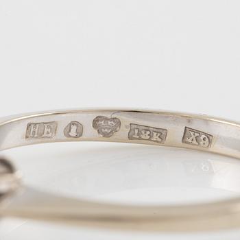 Rings, 2 pcs, 18K white gold with small diamonds.