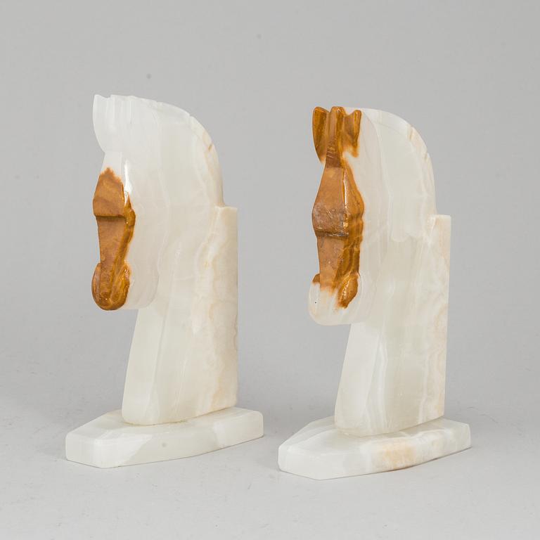 A pair of stone book ends.