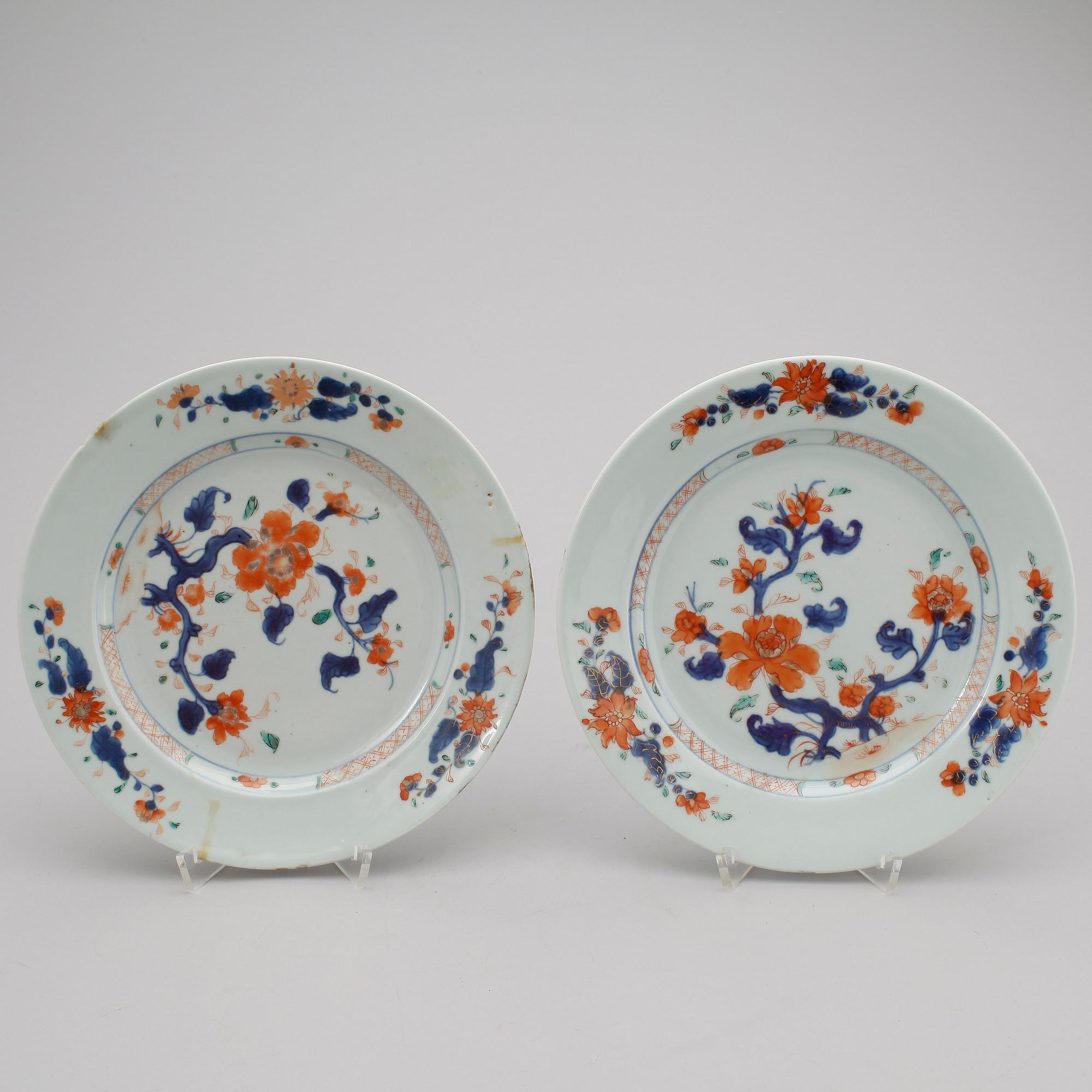 TALLRIKAR, 8st, porslin, Kina, Qianlong (1736-1795).