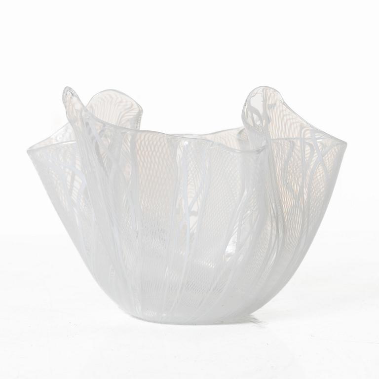 Venini, Fulvio Bianconi & Paolo Venini, skålar, ett par, "Fazzoletto", Murano, Italien, 1900-talets mitt.