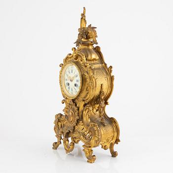 Mantel clock, Rococo style, circa 1900.