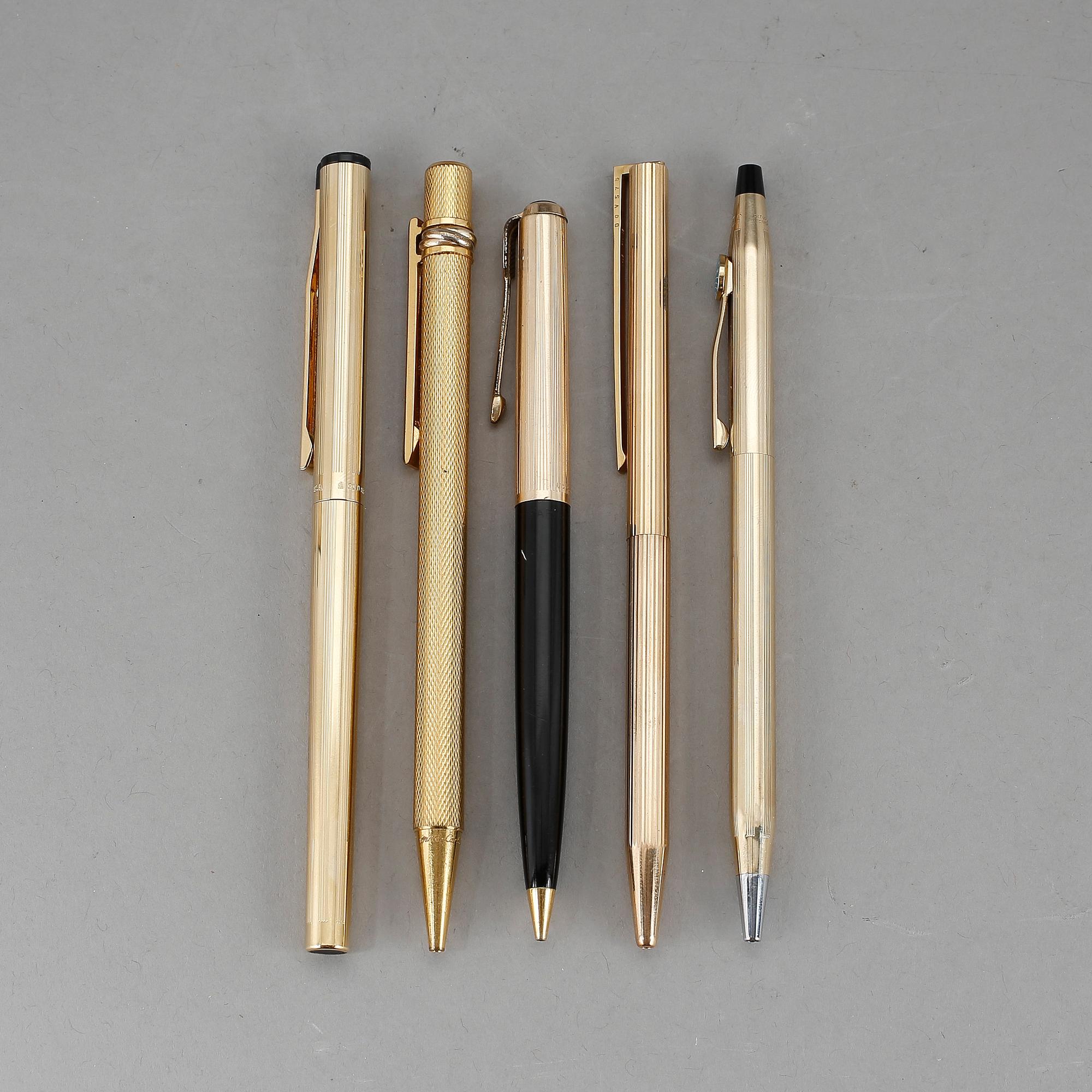 PENNOR, 5 st, Parker, Cartier, Cross, Dupont, Sheaffer.