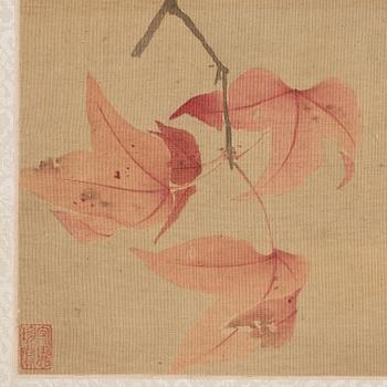 An album with 12 paintings by Qing dynasty artists, circa 1900. Attributed to Zhang Jian, Shou Ping, Yang Jin, after.