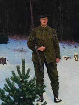 Gunnar Hallström, Jägare vid skogsbrynet.