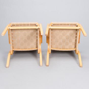 ALVAR AALTO, Four late 20th Century 'model 45' armchairs for Artek.