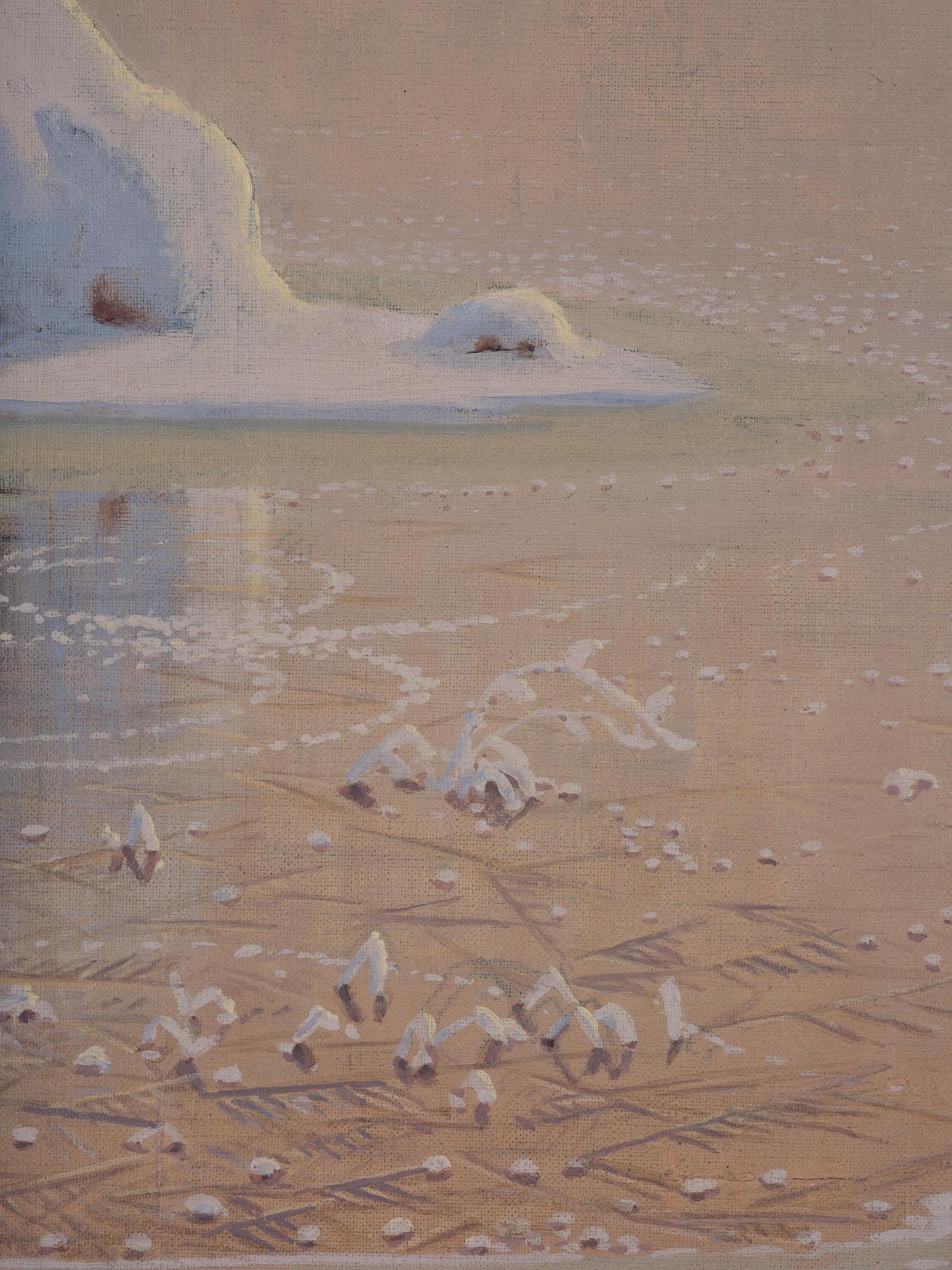 Gustaf Fjaestad, Hoarfrost at dawn.