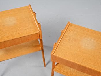 SÄNGBORD, ett par, Carlström & Co Möbelfabrik. 1950/1960-tal.