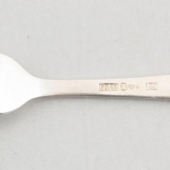 Jacob Ängman, bestickservis, 44 delar, silver, modell "Rosenholm", GAB, Stockholm, bl.a. 1965.