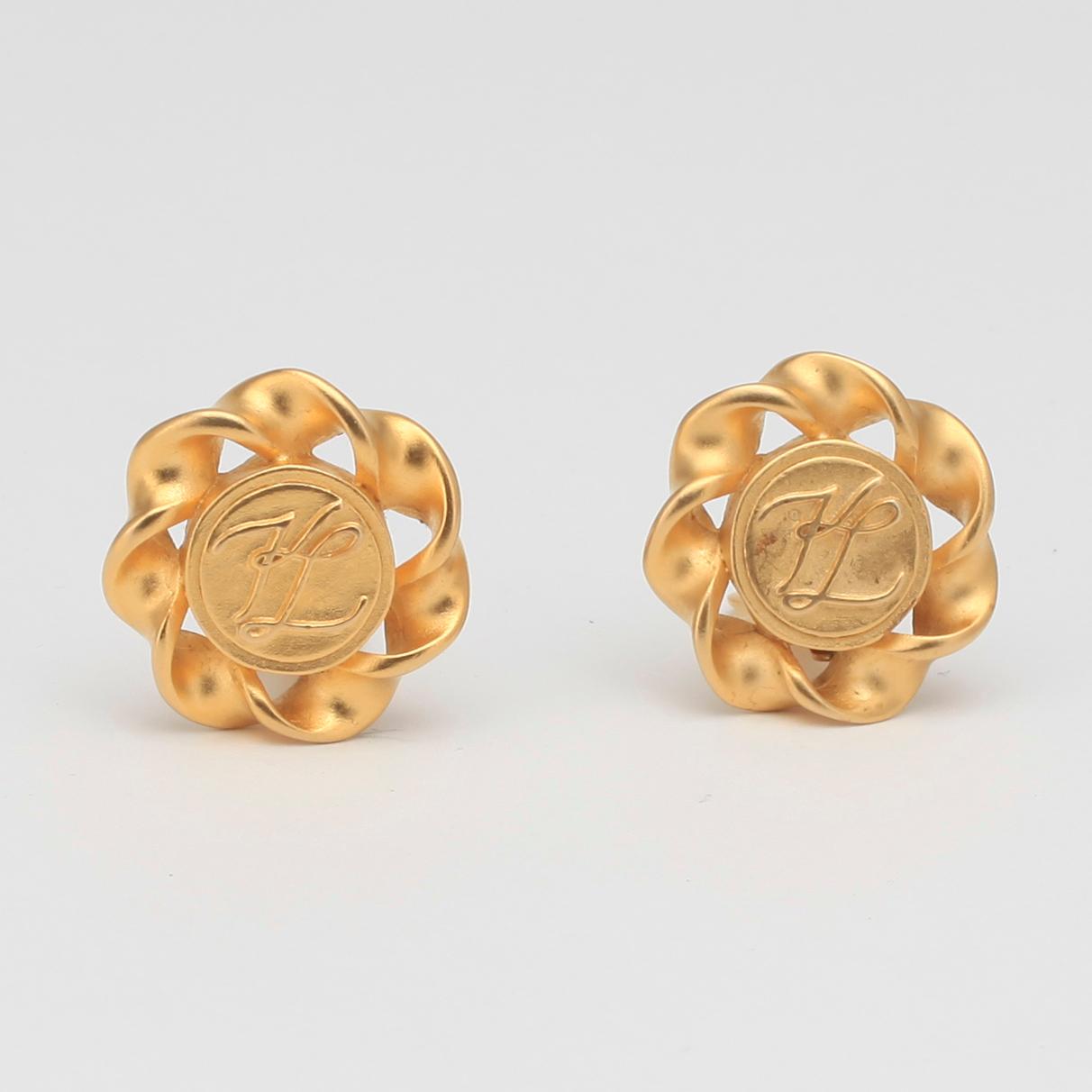 KARL LAGERFELD, a pair of earclips.