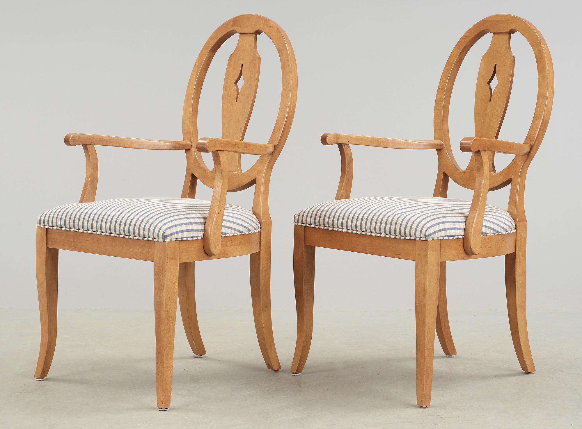 KARMSTOLAR, ett par, Ethan Allen, USA, 1900-talets andra hälft.