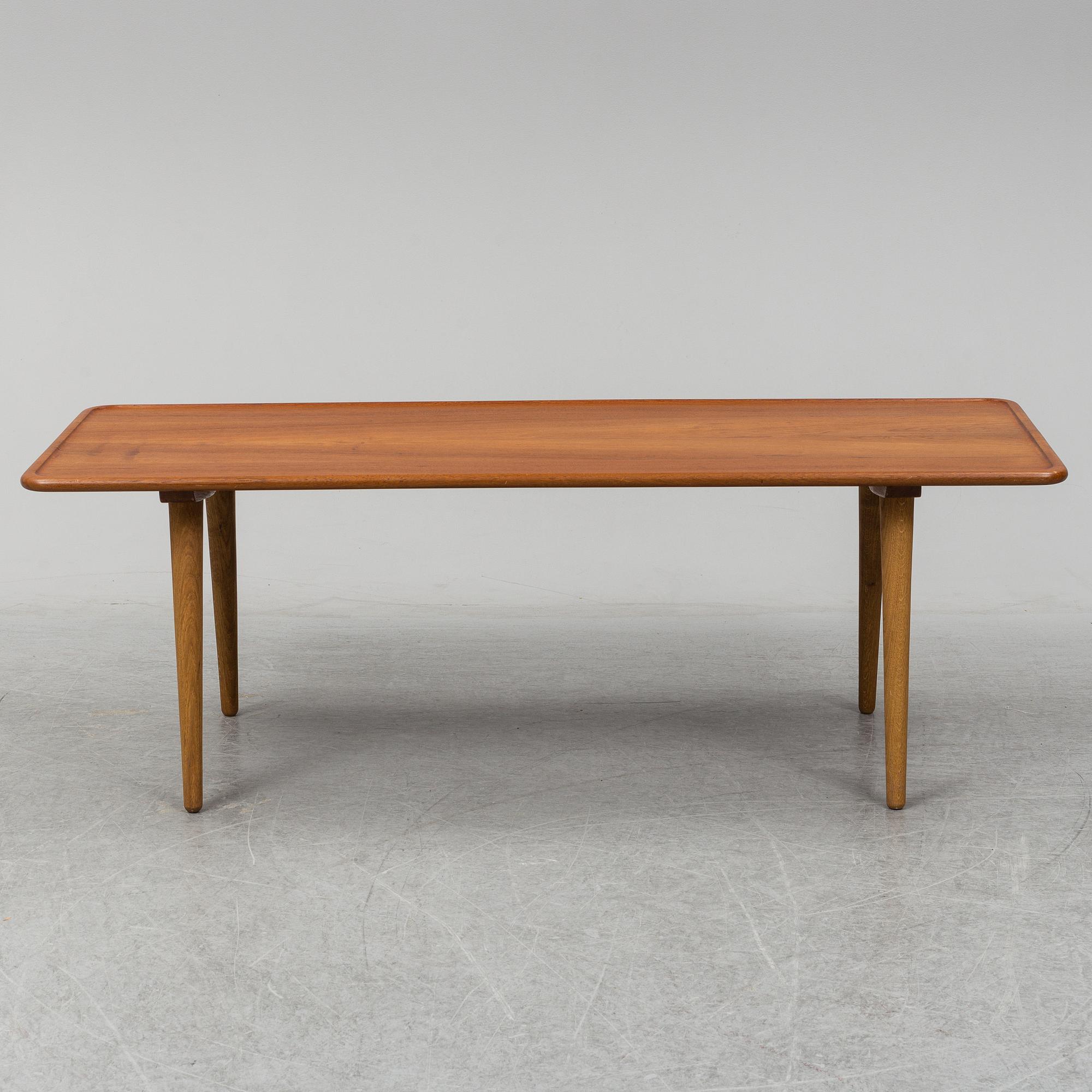 HANS J WEGNER, a teak and oak, 'AT11' coffee table, Andreas Tuck, Denmark.