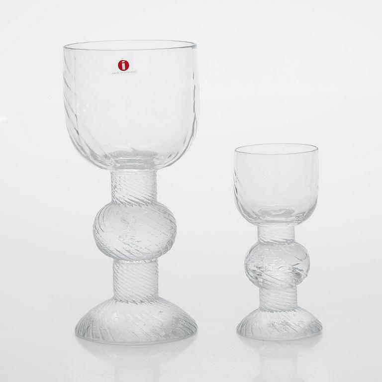 Timo Sarpaneva, dricksglas 18 st, "The knight", Iittala. I produktion 1979 - 1981.