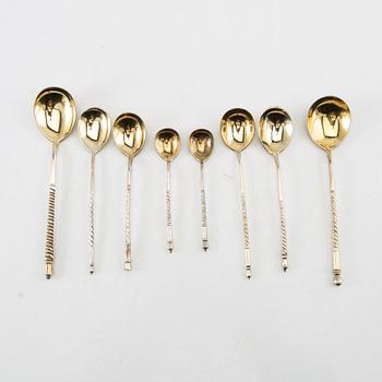 Spoons 22 pcs silver Moscow Russia 1880-1896(?).