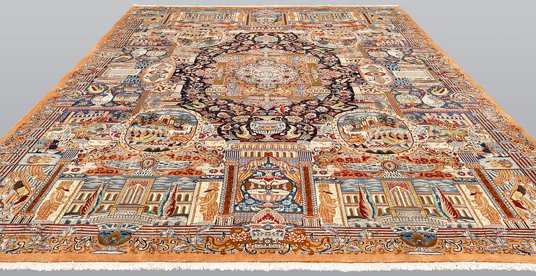 A Kashmar carpet, approx. 403 x 303 cm.