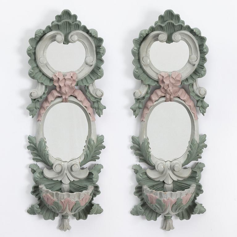 Wall decorations, a pair, Baroque style, 20th century.