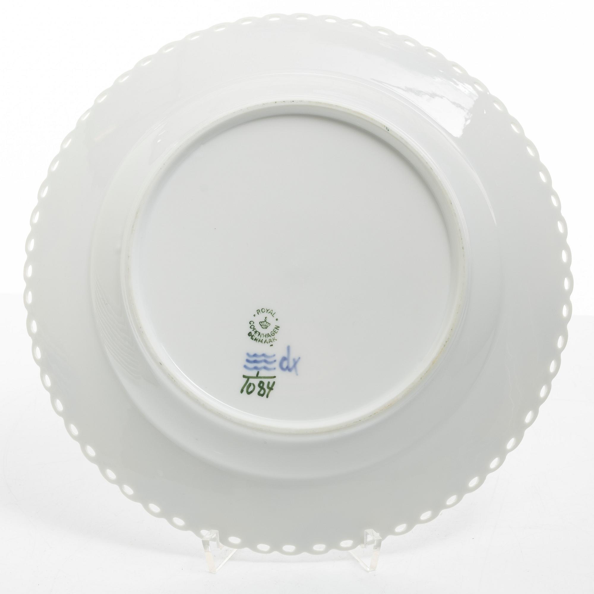 Royal Copenhagen, 14 'Blue Fluted Full Lace' tableware pieces, Denmark, 1960-73.