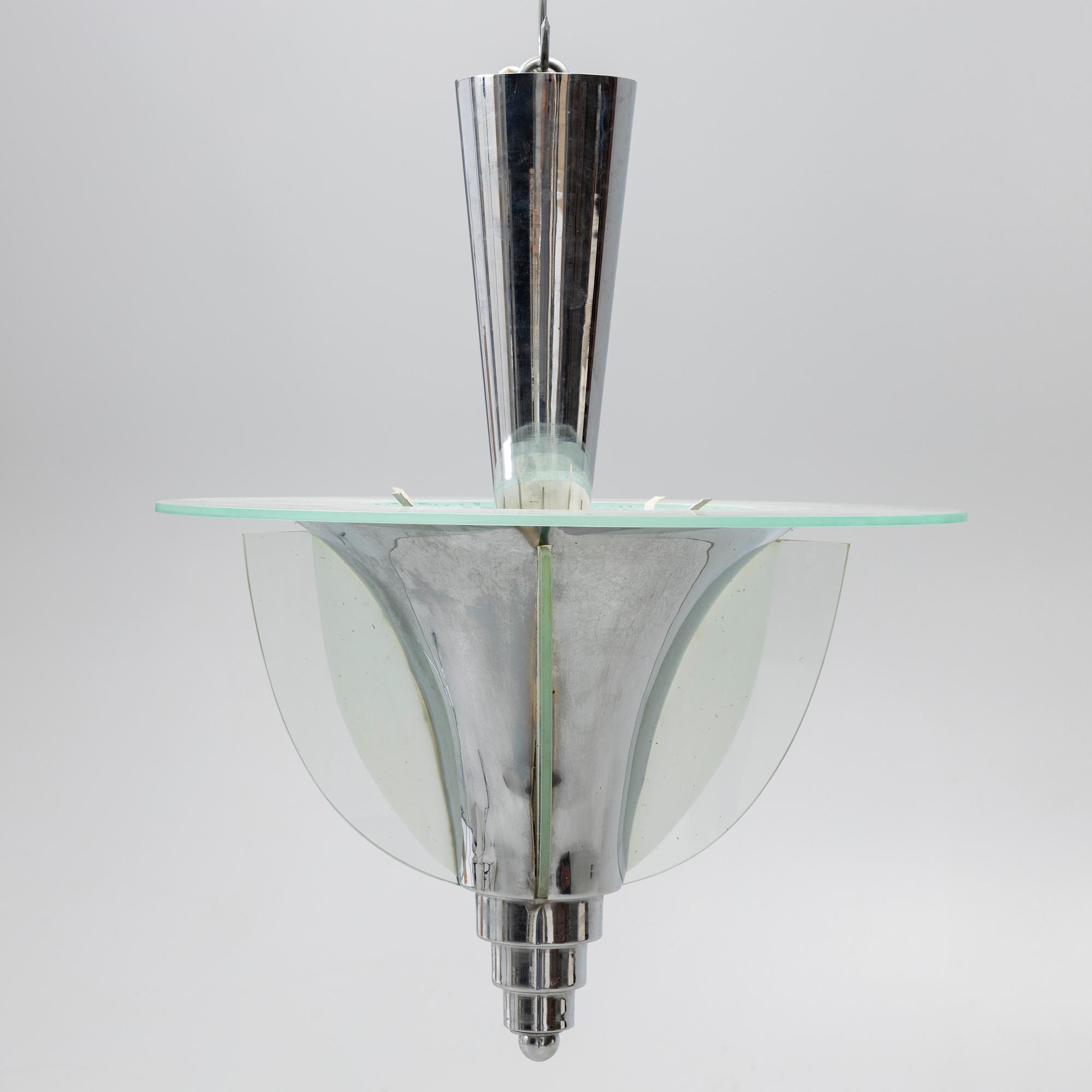Henri Petitot, attributed to, ceiling lamp, France, Art Deco, 1930s.