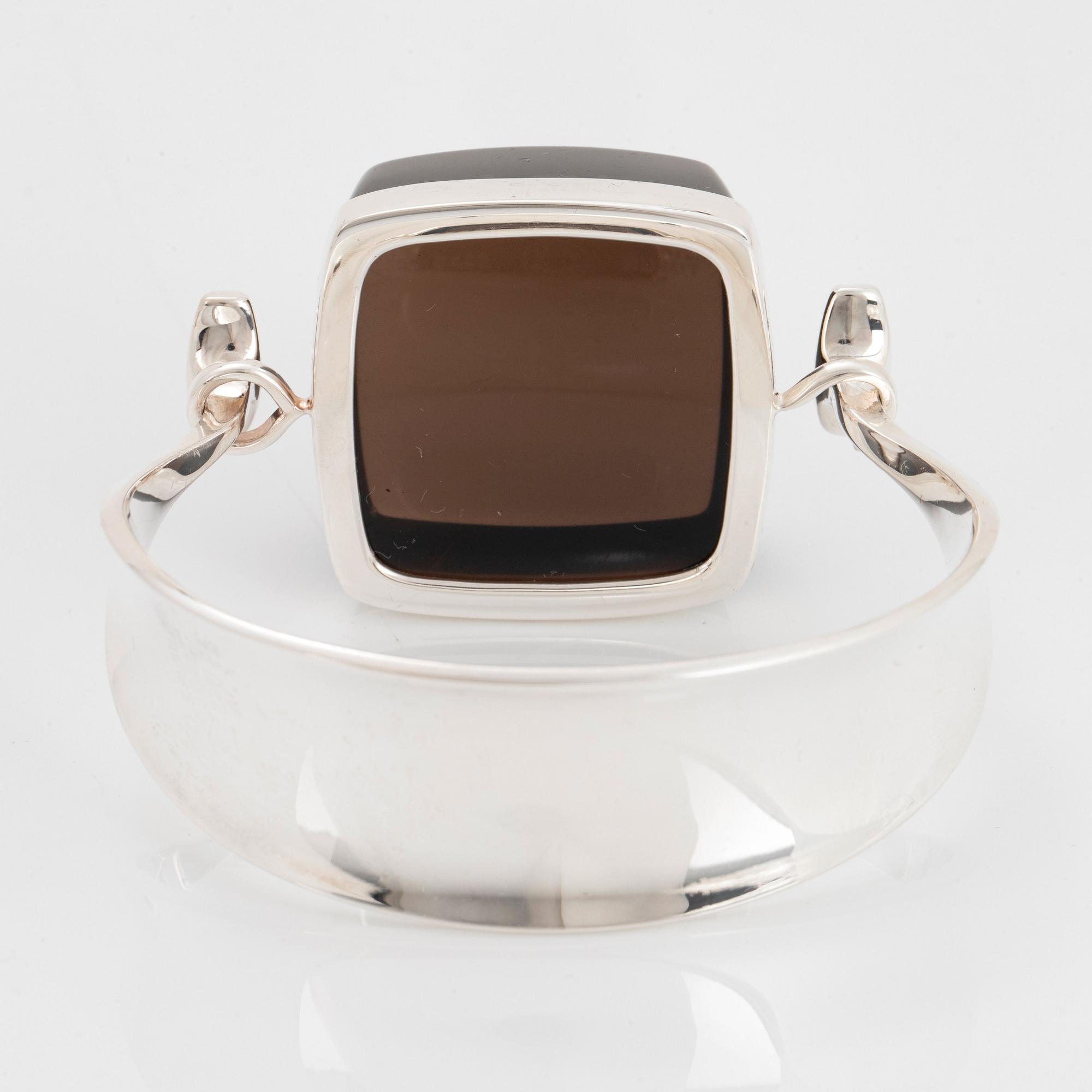 Vivianna Torun Bülow-Hübe, a sterling and qvartz bangle, Georg Jensen, Denmark, design nr 203B.