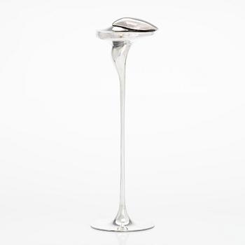 Poul Havgaard, a sterling silver 'Soul' sculpture/ candlestick, Lapponia, Finland 1982.