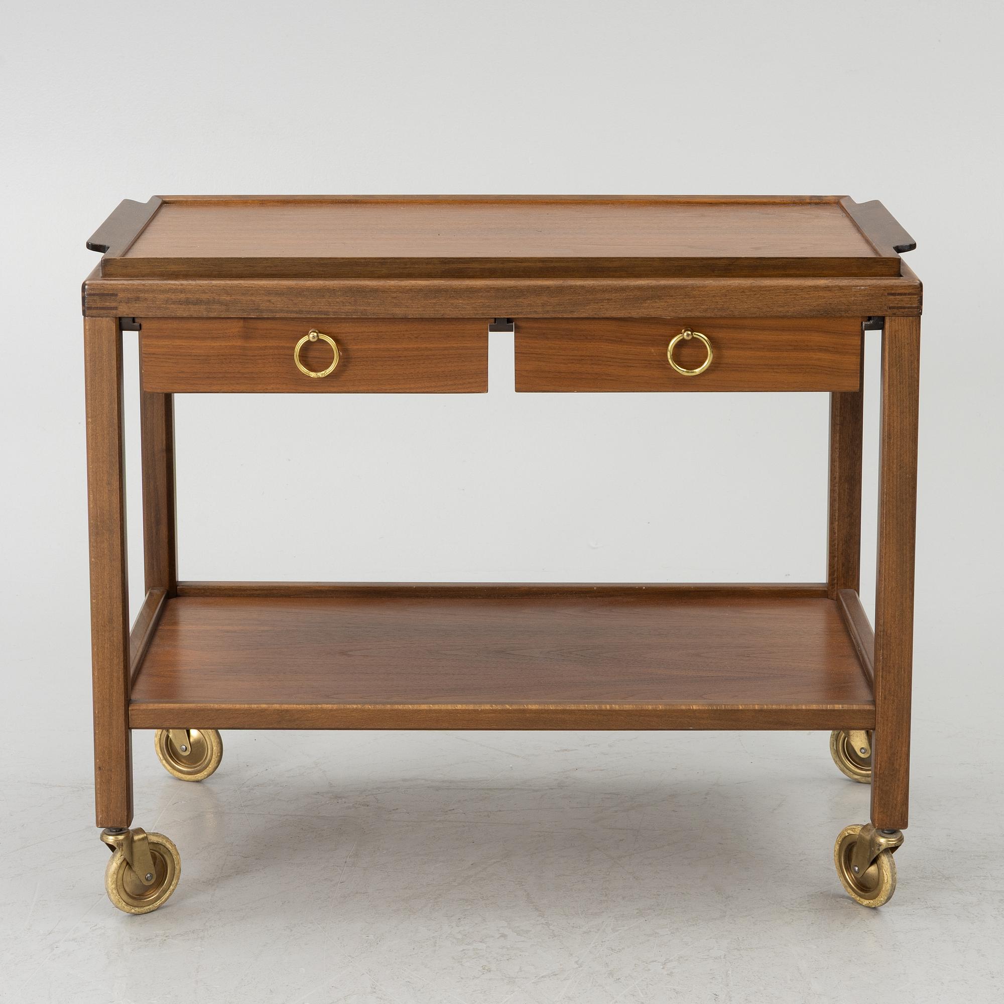 Evald Melander, serving trolley, model 'Britta', Mele-Möbler, Stockholm, c. 1960.