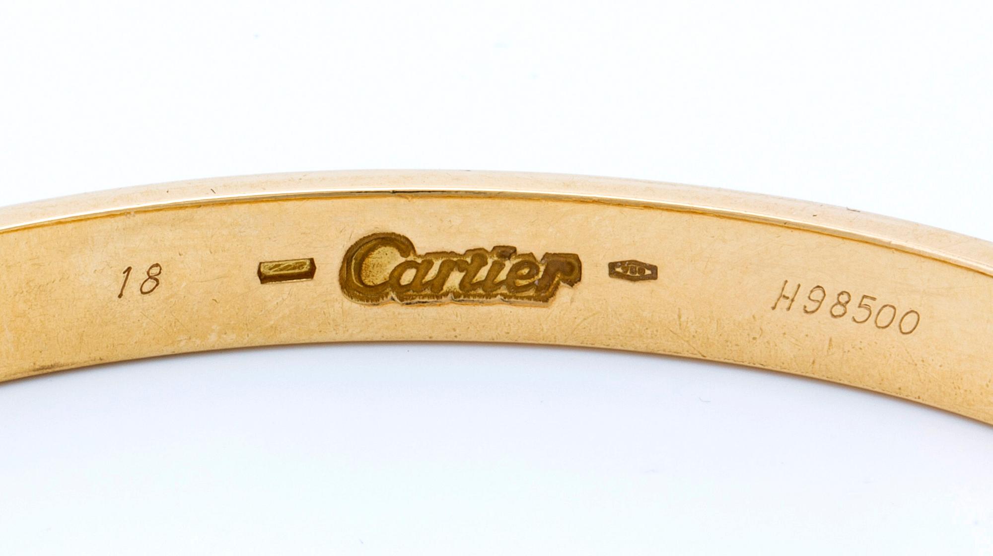 Cartier "Love" bracelet 18K gold, purchased year 2000.