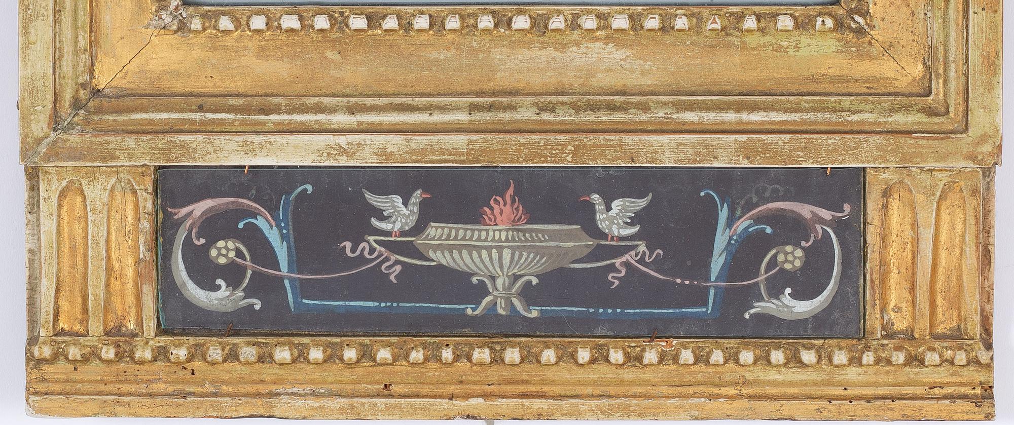 Spegel, omkring 1800, Sengustaviansk.