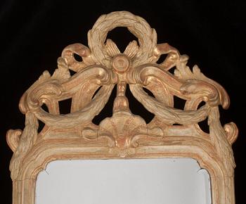 A Gustavian mirror by N Meunier dated 1772.