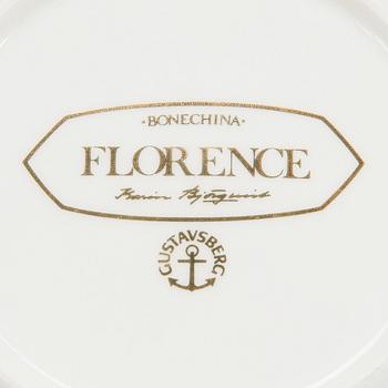 Karin Björquist, astiasto, 19 osaa, ”Florence”, Gustavsberg, 1980-luku.