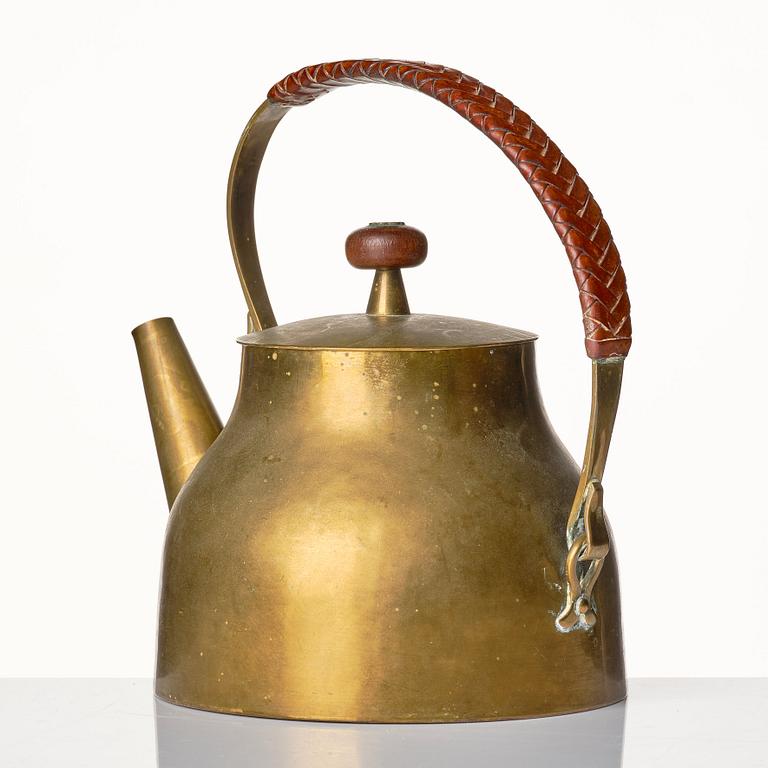 Sigurd Persson, a 1940's brass teapot.