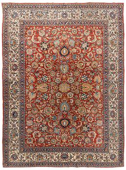 311. A carpet, semi-antique, Qum, ca 433 x 323 cm.