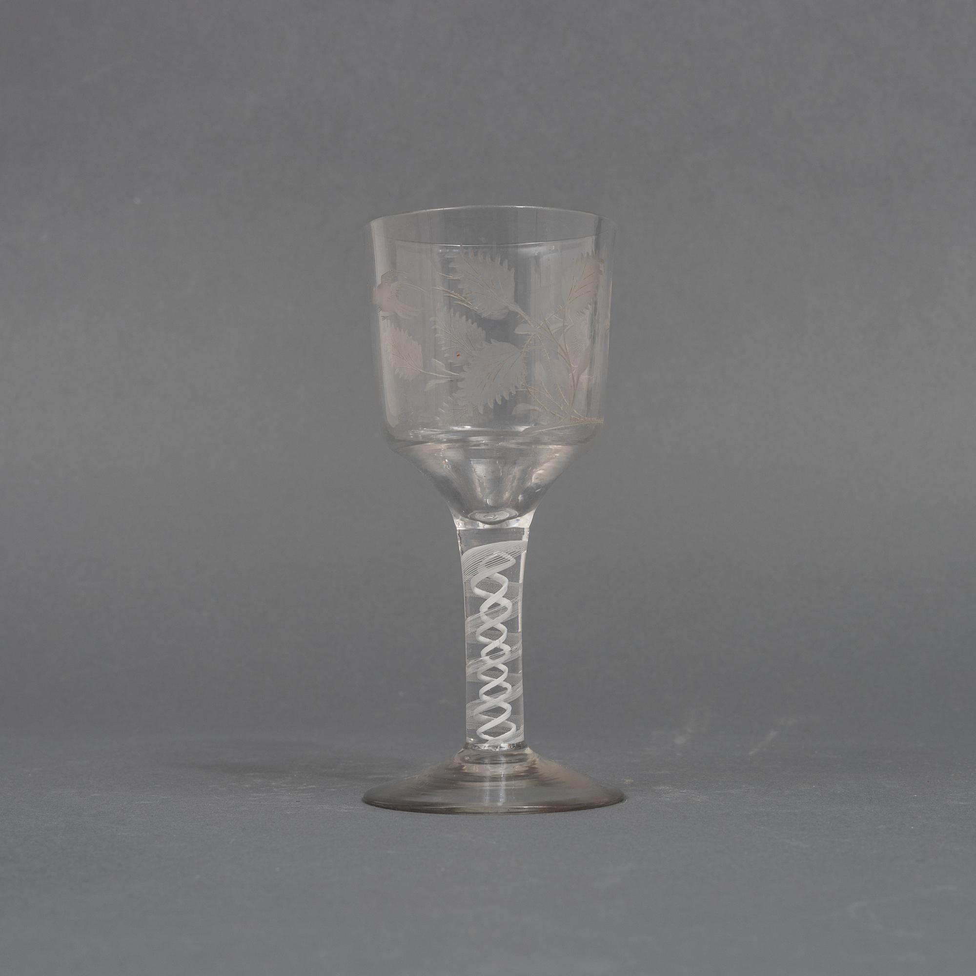 An Anglo-Irish 18th century wine glass.