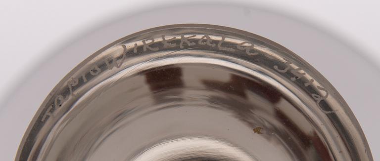 TAPIO WIRKKALA, LJUSSTAKAR, ett par, glas, signerade Tapio Wirkkala -3412.