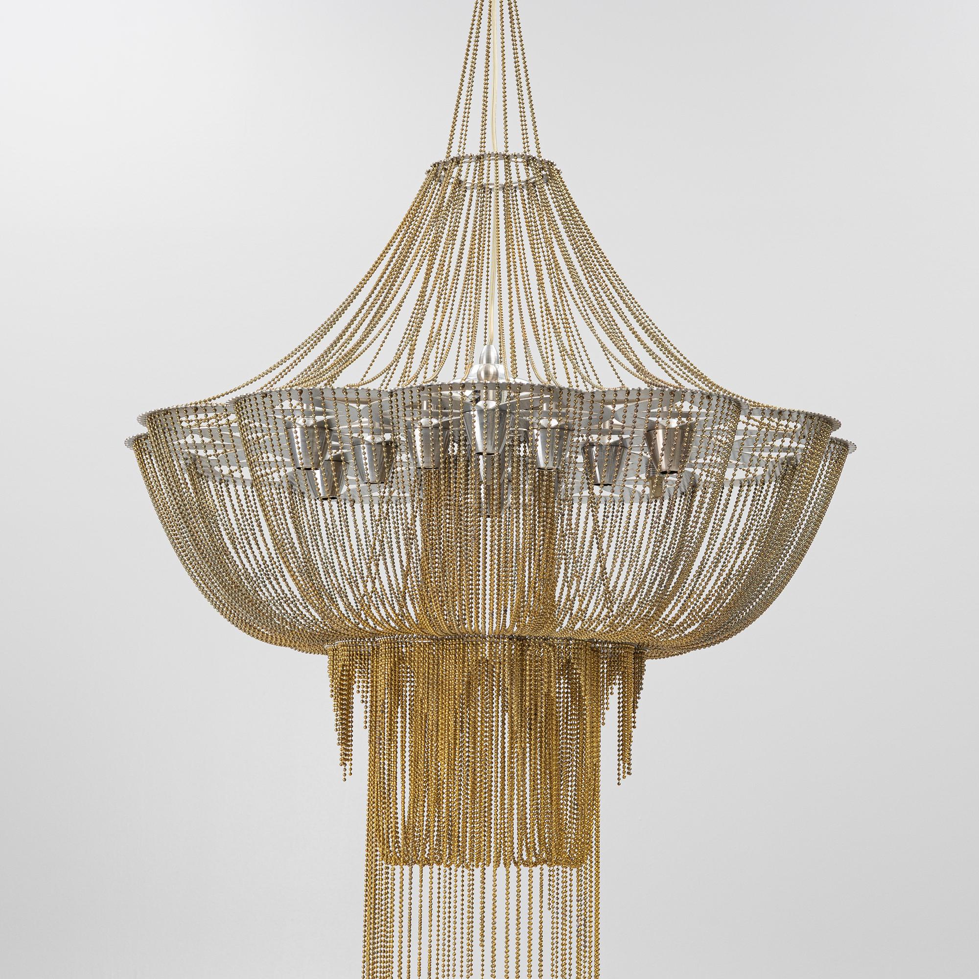 Adam Hoets & Sian Eliot, taklampa, "Flower of Life", Willow Lamp, Sydafrika, samtida.