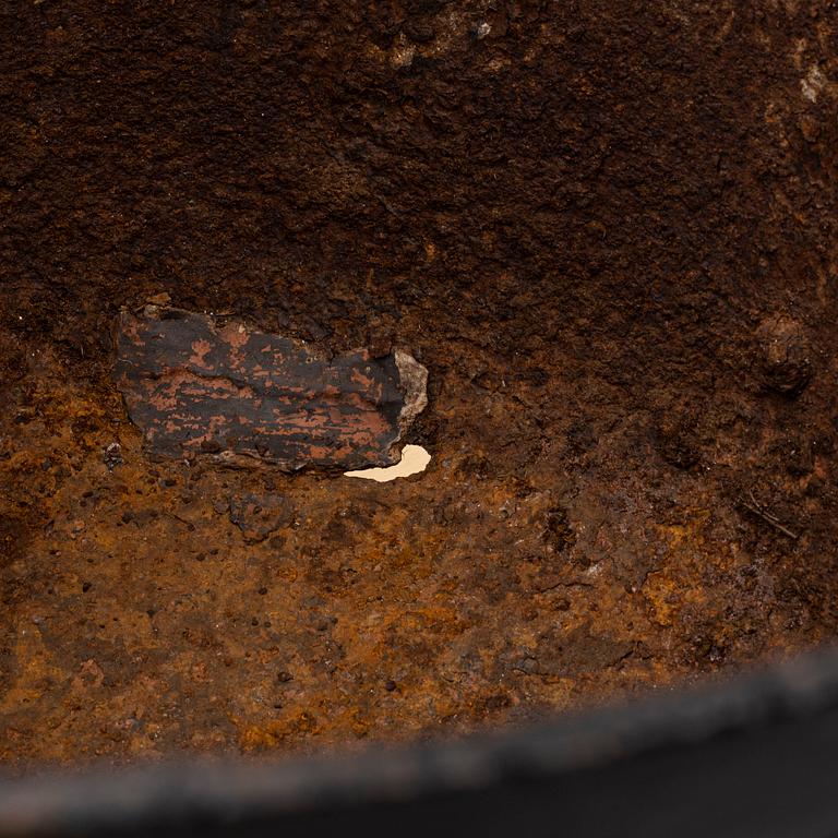 A Swedish cast iron garden urn, probably 19th century.